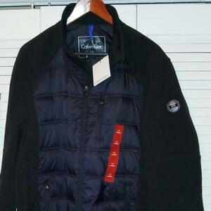 Calvin Klein Quilted Jacket Us mens Lg. Black NWT